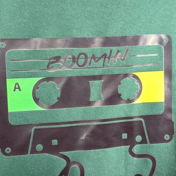 Roots73 Rome Records Graphic Hoodie Green Unisex Size L Retro Streetwear - Picture 7 of 15